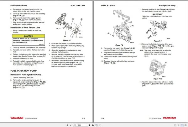 Yanmar Industrial Engines TNV Series 2TNV70 3TNV70 3TNV76 Service Manual 0BTNV G00200 2005 2