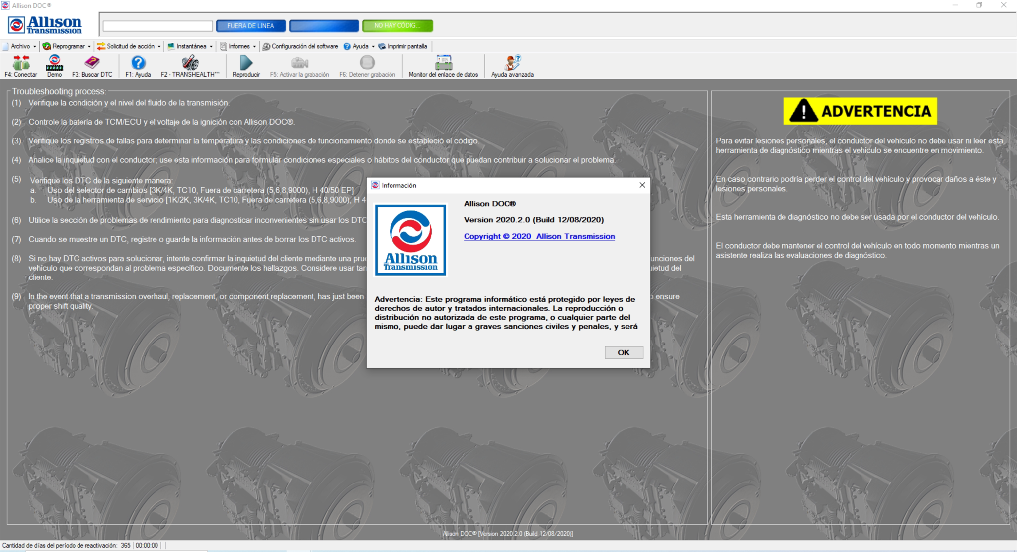 Allison DOC v2020.2.0 Install Active License 0
