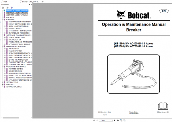 Bobcat Attachment Implement A B C P Q Z Service Library 2021 DVD 5