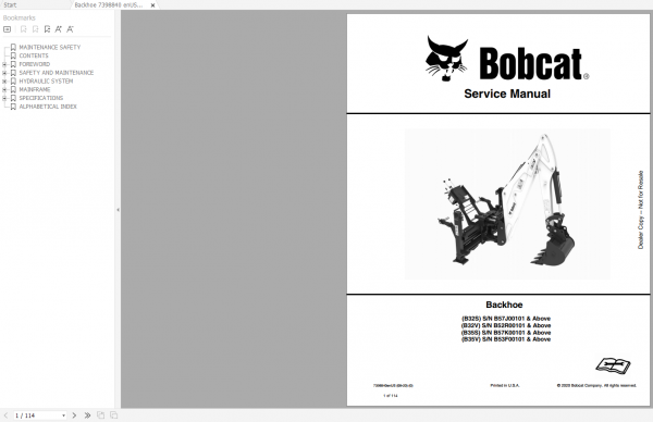 Bobcat Attachment Implement A B C P Q Z Service Library 2021 DVD 9