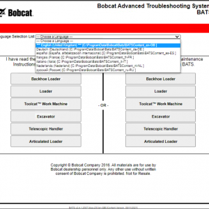 Bobcat BATS 01.2022 Advanced Troubleshooting System DVD 8