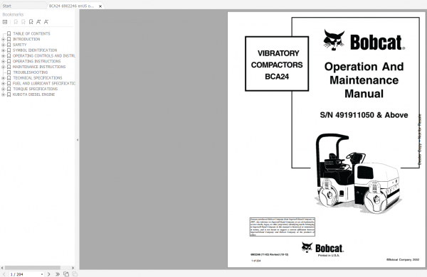 Bobcat Compaction Portable Power Light Construction Service Libary 2021 DVD 3