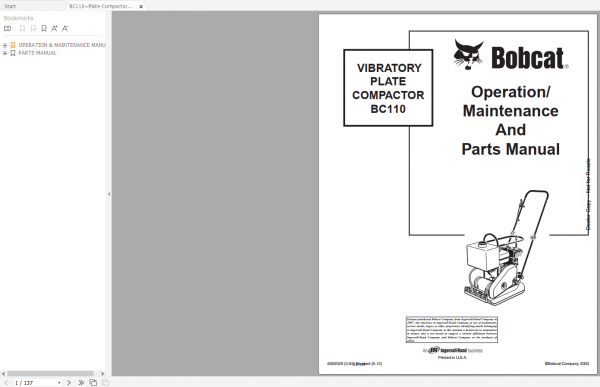 Bobcat Compaction Portable Power Light Construction Service Libary 2021 DVD 4