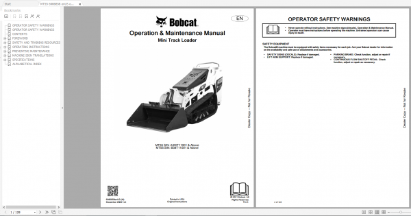 Bobcat Loaders Full Models Updated 2021 Service Library DVD 2