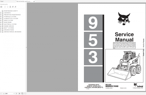 Bobcat Loaders Full Models Updated 2021 Service Library DVD 3