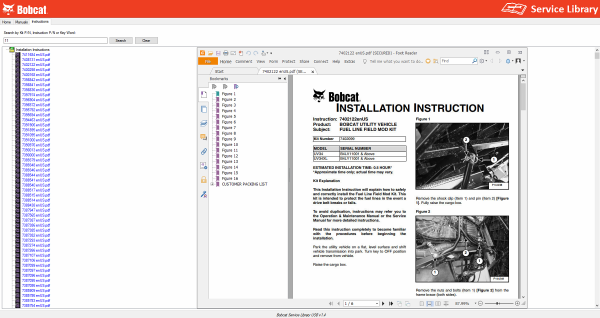 Bobcat Service Library Q1 2021 02.2021 Service Operator Maintenance Bulletins Manuals 8