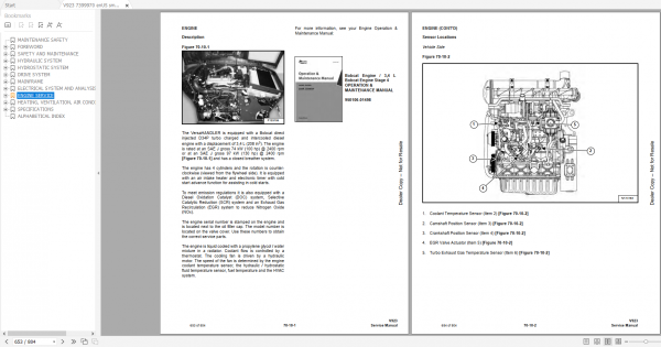 Bobcat VersaHandler TTC Telescopic Handler Full Models Updated 2021 Service Library DVD 7