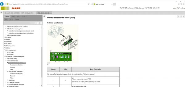 CLAAS WebTIC Offline EN 02.2022 Operator Manual Repair Manual Service Documentation EN DVD 7