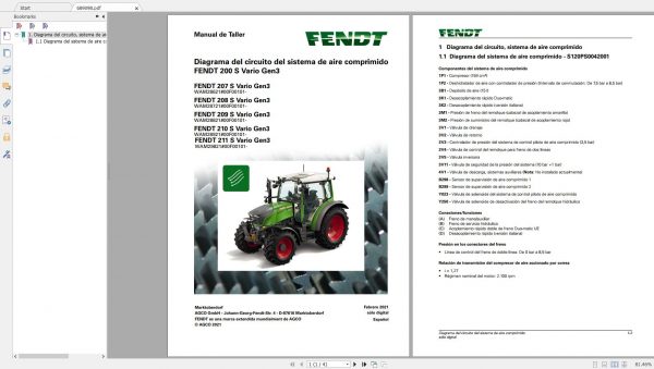 FENDT TRACTOR 17 GB PDF Updated 2022 Diagrams Operator Manual Workshop Manuals Spanish ES DVD 1