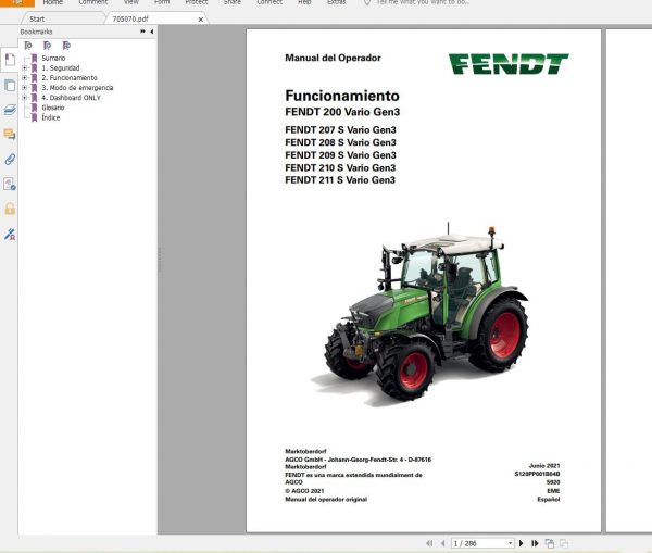 FENDT TRACTOR 17 GB PDF Updated 2022 Diagrams Operator Manual Workshop Manuals Spanish ES DVD 5