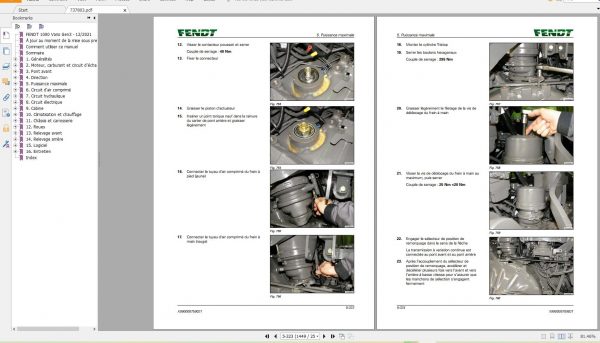FENDT TRACTOR 22.3 GB PDF Updated 2022 Diagrams Operator Manual Workshop Manuals French FR DVD 3
