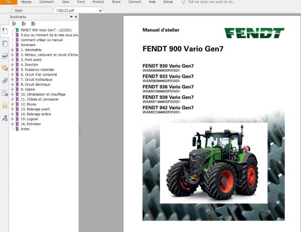 FENDT TRACTOR 22.3 GB PDF Updated 2022 Diagrams Operator Manual Workshop Manuals French FR DVD 9