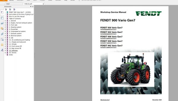FENDT TRACTOR 25.4 GB PDF Updated 2022 Diagrams Operator Manual Workshop Manuals EN DVD 6