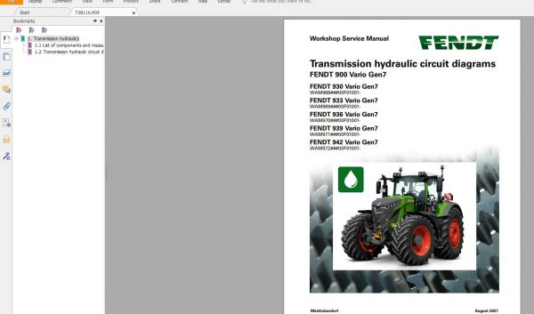 FENDT TRACTOR 25.4 GB PDF Updated 2022 Diagrams Operator Manual Workshop Manuals EN DVD 7