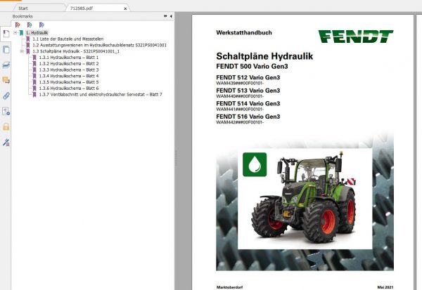 FENDT TRACTOR 26.4GB PDF Updated 2022 Diagrams Operator Workshop Manuals German DVD 3