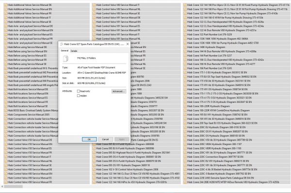 Hiab Crane 603MB PDF DVD Service Manual Maintenance Manual Hydraulic Diagrams Spare Parts Catalog 1