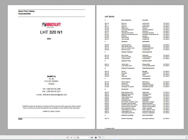 Hiab Crane 603MB PDF DVD Service Manual Maintenance Manual Hydraulic Diagrams Spare Parts Catalog 7