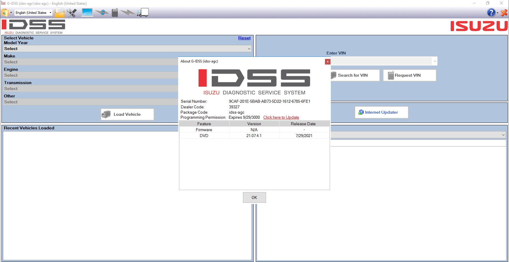 Isuzu E-IDSS Diagnostic Service System 02.2022