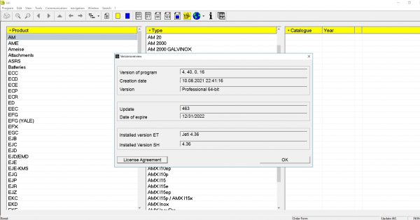 JUNGHEINRICH JETI ForkLift ET v4.36 Updated 463 02.2022 Spare Parts Catalog Full Instruction DVD 1