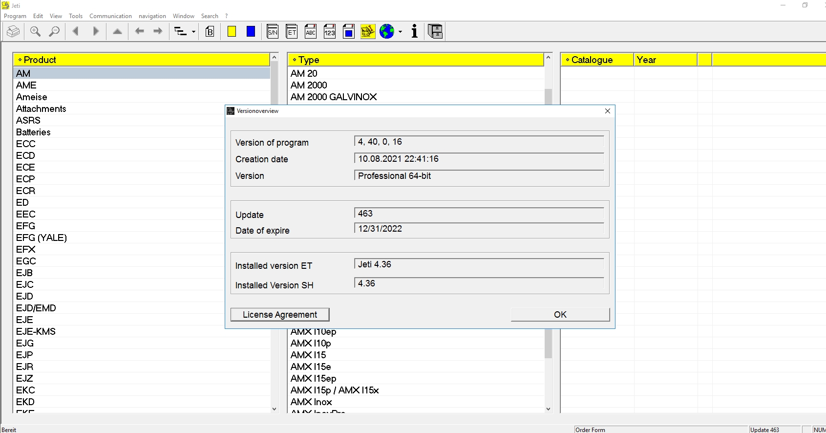 JUNGHEINRICH JETI ForkLift ET v4.36 Updated 463 02.2022 Spare Parts Catalog Full Instruction DVD 1