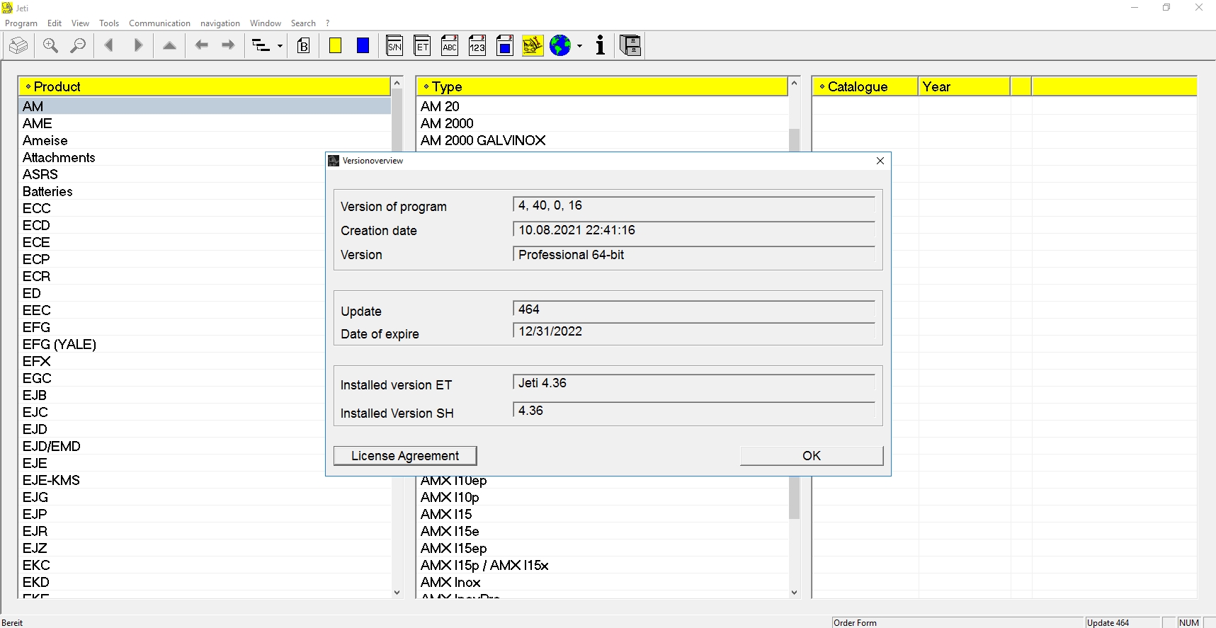 JUNGHEINRICH JETI ForkLift ET v4.36 Updated 464 02.2022 Spare Parts Catalog Full Instruction DVD 1