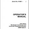 John Deere Aercore Green Aerator 800 SN 010001 Operators Manual OMMT3628 E7 1