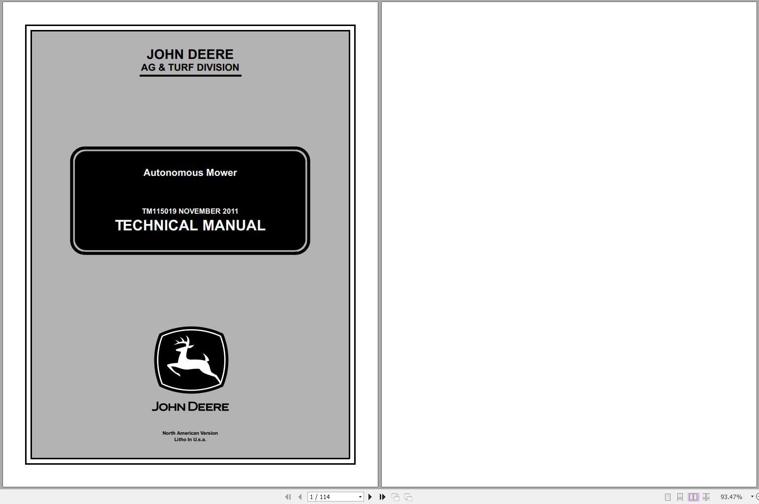 John Deere Autonomous Mower Technical Manual TM115019 11.2011 1