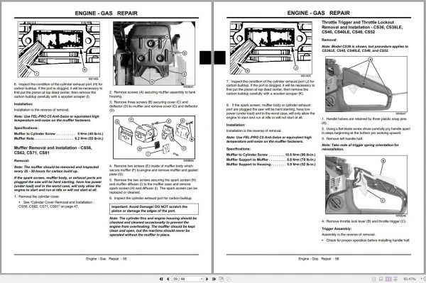 John Deere Chainsaws CS36 CS81 Technical Manual TM1917 03.2008 2