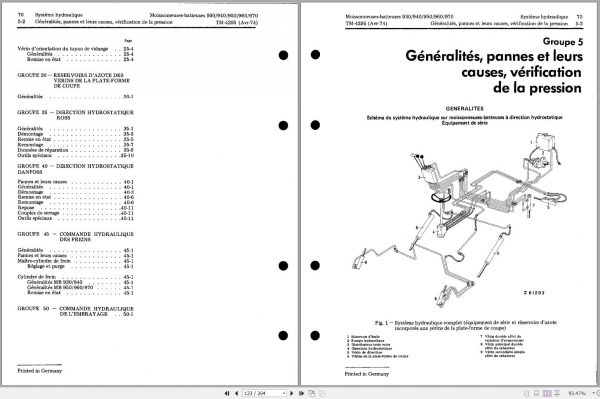John Deere Combine Harvester 930 940 950 960 970 Technical Manual TM4295 ES 2