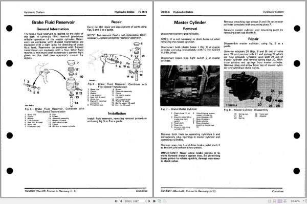 John Deere Combines 932 1085 Hydro 4 Technical Manual TM4387 2