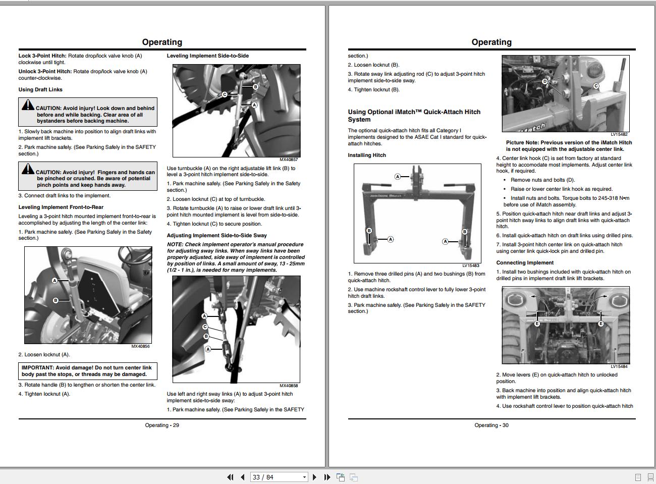 John Deere Compact Utility Tractors 3032E 3038E SN 010001 Operator's Manual OMLVU20279 E2 2012
