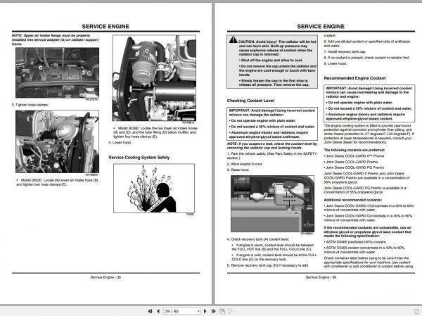 John Deere Compact Utility Tractors 3032E 3038E SN 010001 Operators Manual OMLVU21971 F0 2010 2