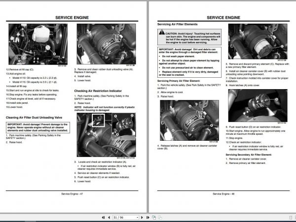 John Deere Compact Utility Tractors 4110 4115 SN 110001 Operators Manual OMLVU13326 I3 2003 2