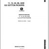 John Deere Cotton Pickers 11 12 22 99 122 Service Manual SM2052 1