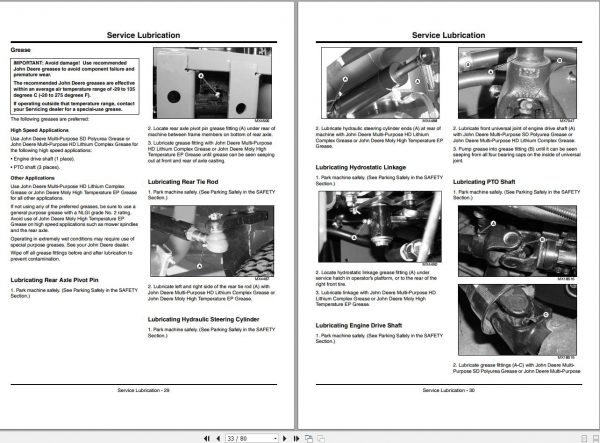 John Deere Front Mower 1420 1435 1445 1545 1565 Series II Operators Manual OMTCU33512 J2 2012 2