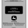 John Deere Front Mower 1420 1435 1445 1565 Operators Manual OMTCU15664 C2 2002 1