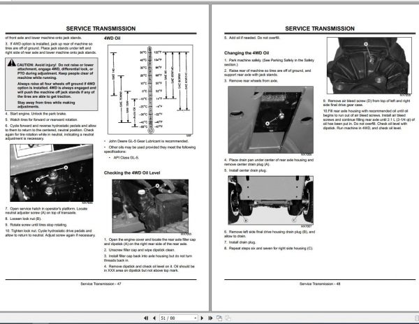 John Deere Front Mower 1420 1435 1445 1565 Operators Manual OMTCU15664 C2 2002 2