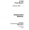 John Deere Front Mower F1145 SN 140001 Operators Manual OMM124892 F6 1