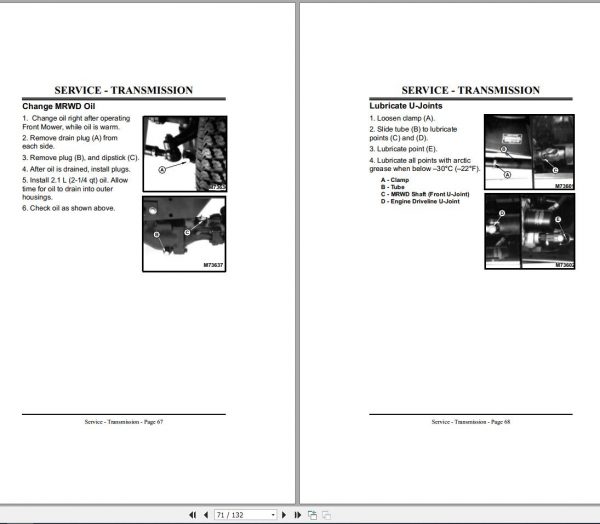 John Deere Front Mower F1145 SN 140001 Operators Manual OMM124892 F6 2