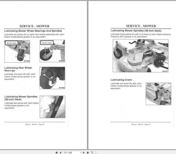 John Deere Front Mower F510 F525 SN 120001 Operators Manual OMM134151 H7 2