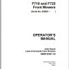 John Deere Front Mower F710 F725 SN 050001 Operators Manual OMM120581 C6 1