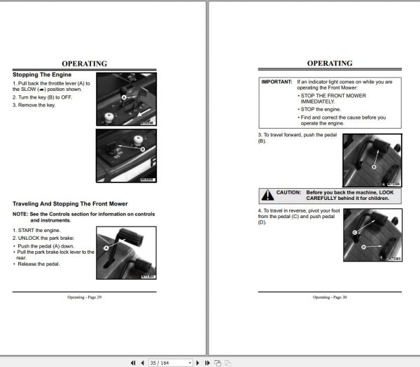 John Deere Front Mower F710 F725 SN 050001 Operators Manual OMM120581 C6 2
