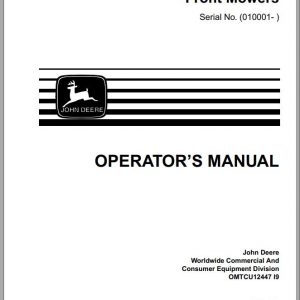 John Deere Front Mower F735 SN 010001 Operators Manual OMTCU12447 I9 1