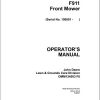 John Deere Front Mower F911 SN 150001 Operators Manual OMM124503 F6 1