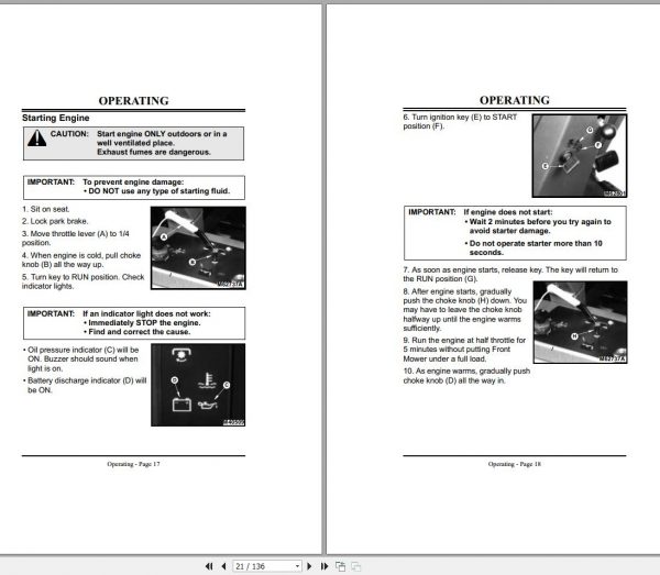 John Deere Front Mower F911 SN 150001 Operators Manual OMM124503 F6 2