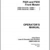 John Deere Front Mower F925 F935 SN 150001 Operators Manual OMM124509 A9 1