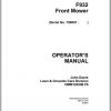 John Deere Front Mower F932 SN 150001 Operators Manual OMM124506 F6 1