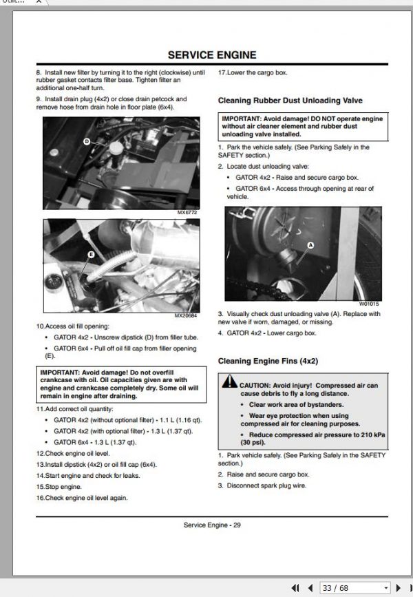 John Deere Gator Utility Vehicle 4×2 6×4 Trail SN 068205 Operators Manual OMM150179 D4 2004 2