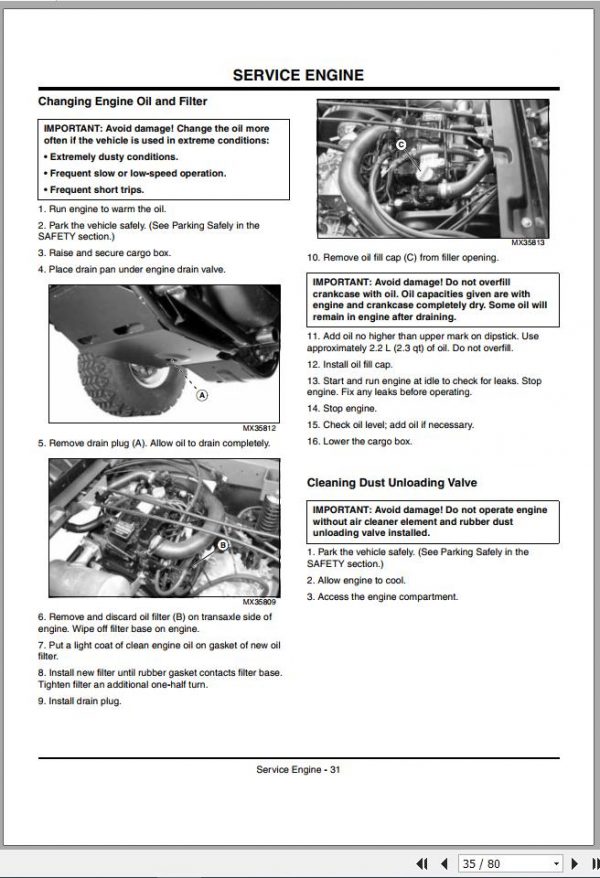 John Deere Gator Utility Vehicle HPX 4×4 Diesel SN 080000 Operators Manual OMM162663 K9 2009 2