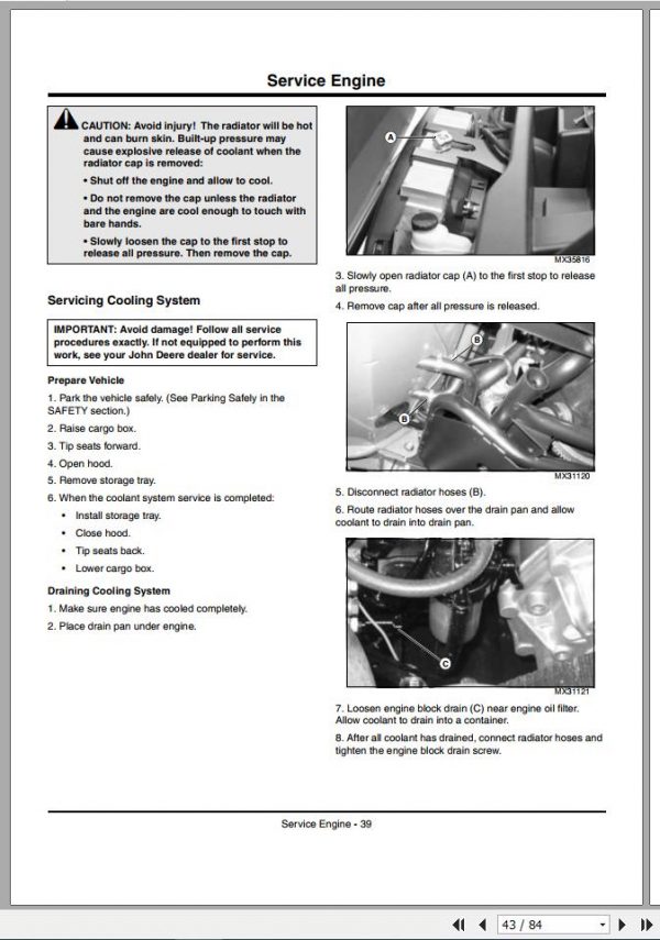 John Deere Gator Utility Vehicle HPX 4×4 Diesel SN 100001 Operators Manual OMM165102 I1 2011 2